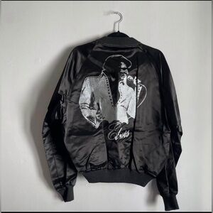 1987 Elvis Presley Satin Snap Jacket.